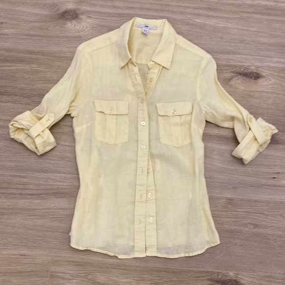 Womens Linen Button Up - Picture 1 of 4